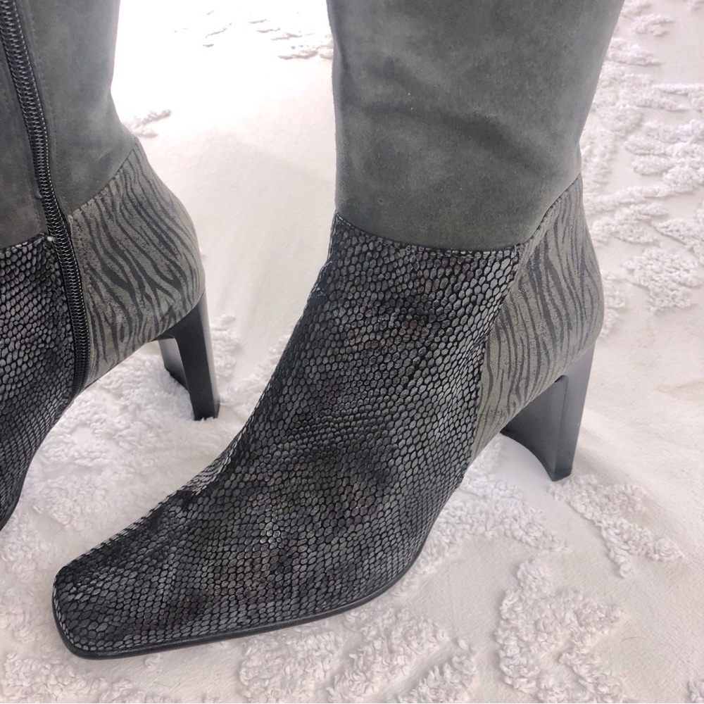Proxy Gray Heeled Boots - Picture 11 of 16
